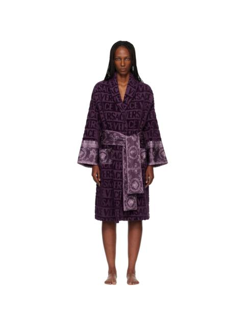 Purple 'I Heart Baroque' Bathrobe