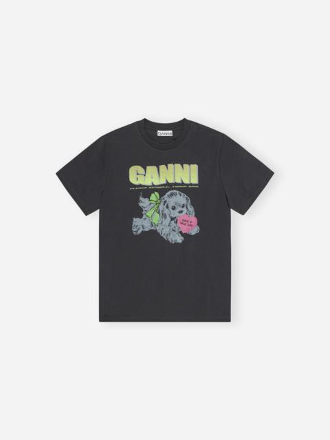 Basic Cotton Jersey Neon Puppy T-shirt