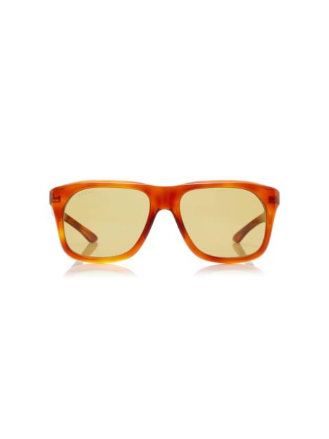 Square-Frame Acetate Sunglasses brown