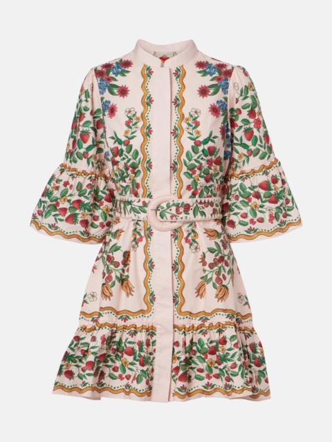 Fruit Beauty Scarf floral cotton minidress