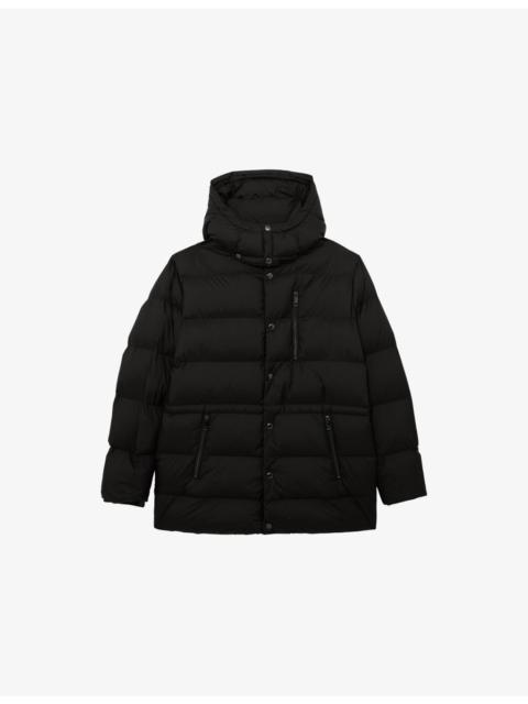 Detachable-Hood Padded Woven Coat