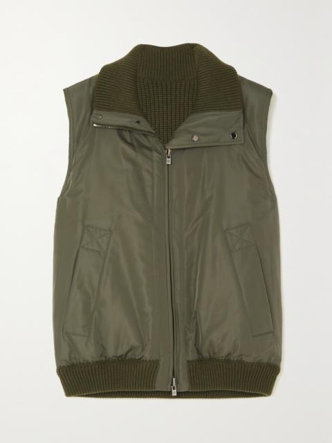 Everdeen Padded Shell And Silk-blend Vest