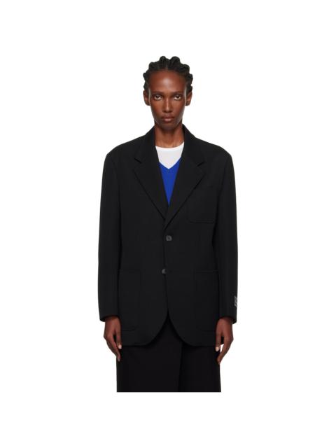 Black Oversized Wool Blazer