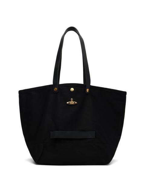 Black Utility Shopper Tote