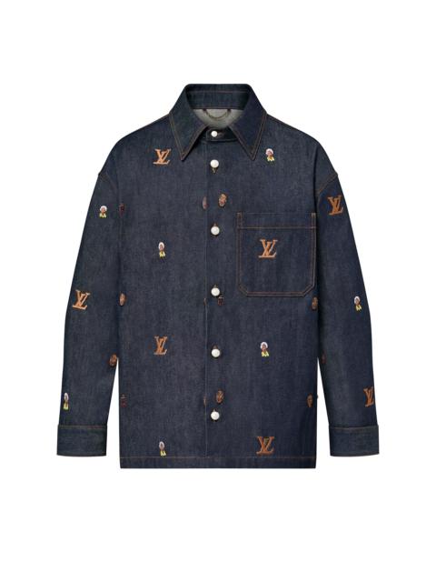 Embroidered Denim Overshirt