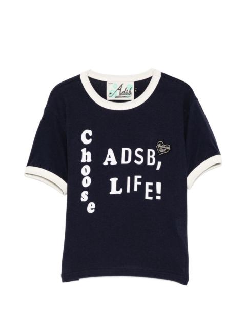 flocking baby ringer T-shirt