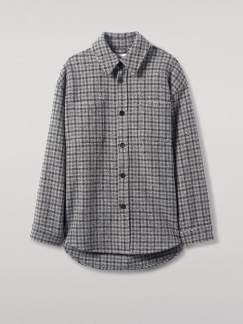 Cashmere Wool Blend Grey Overshirt