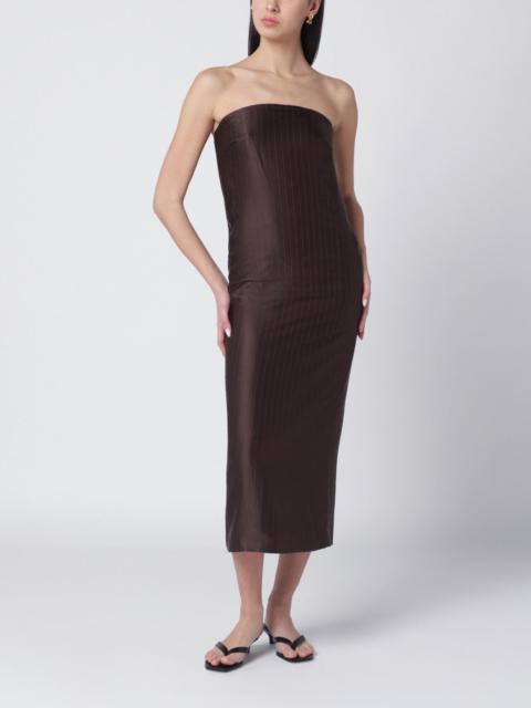 Brown Giulia bustier dress