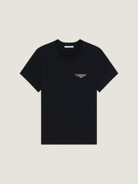 T-SHIRT IN COTTON WITH GIVENCHY STAMP PRINT