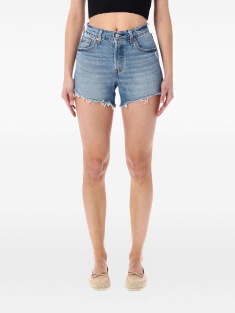501® Curve frayed shorts
