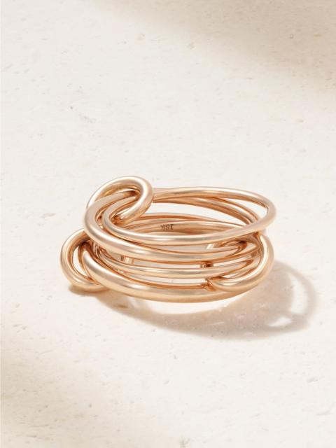 Pisces Set Of Four 18-karat Rose Gold Rings