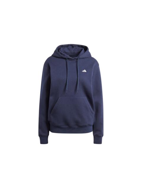 adidas Essentials Small Logo Feel Cozy Hoodie Legend Ink