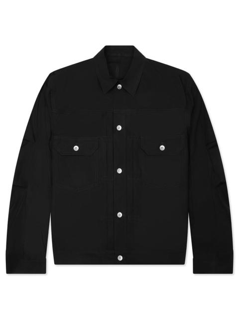 COTTON TYPEWRITER JACKET - BLACK