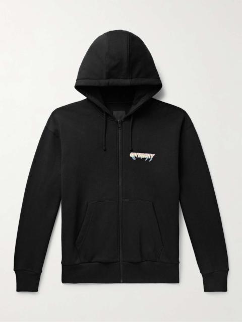 World Tour Logo-Print Cotton-Jersey Zip-Up Hoodie