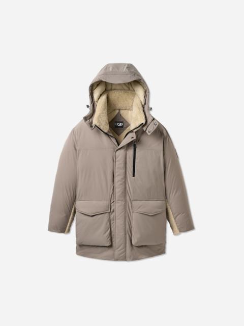 ® Men's Eamon Down Parka Jacket Polyester in Cobble Grey