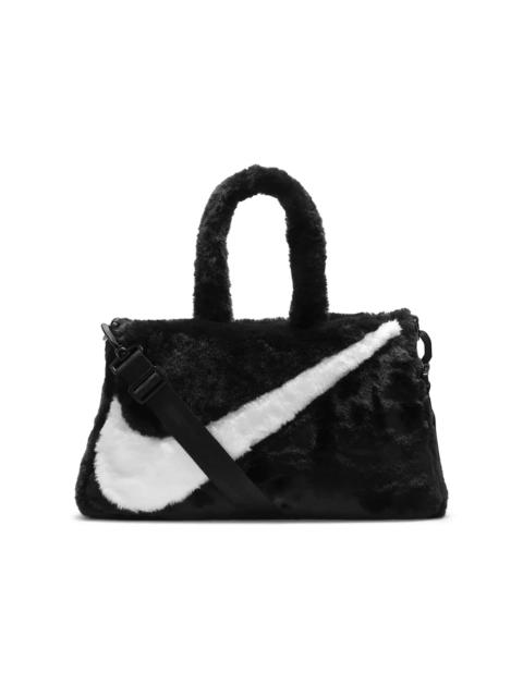 Nike Sportswear Faux Fur 10L Tote Bag Black