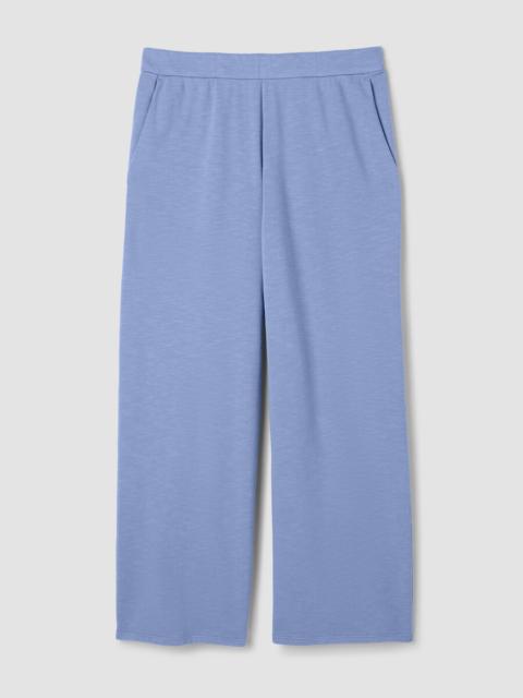 Garment-Dyed Organic Cotton Terry Wide-Leg Pant