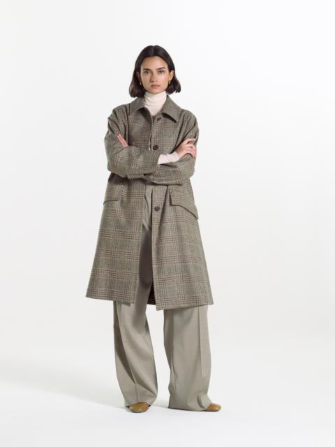 Humbie Slim Long Wool Glencheck Coat