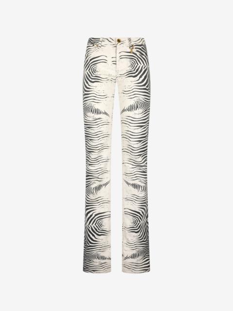 Pants With White Tigress Print
