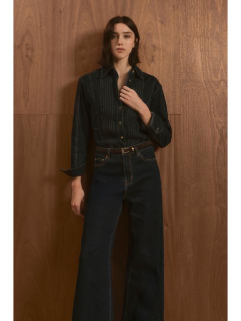 Denim High Waist Wide Leg Jean