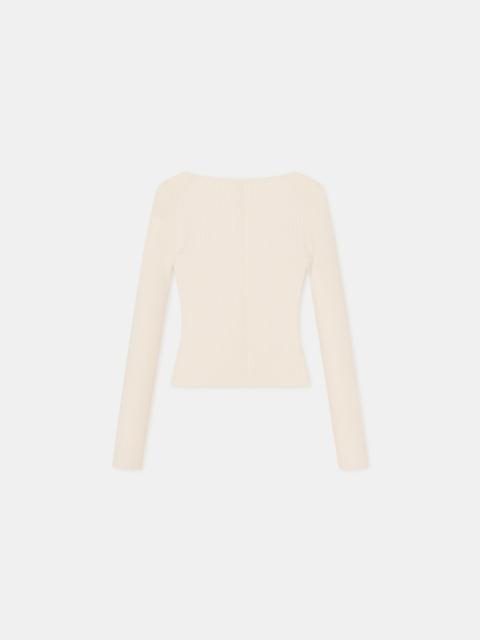 NILA
Cut-out back ribbed long-sleeved top