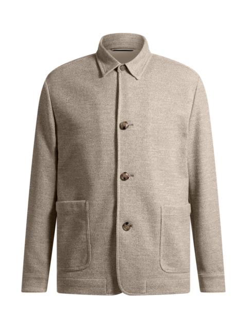 RELAXED-FIT OVERSHIRT IN PATTERNED FABRIC