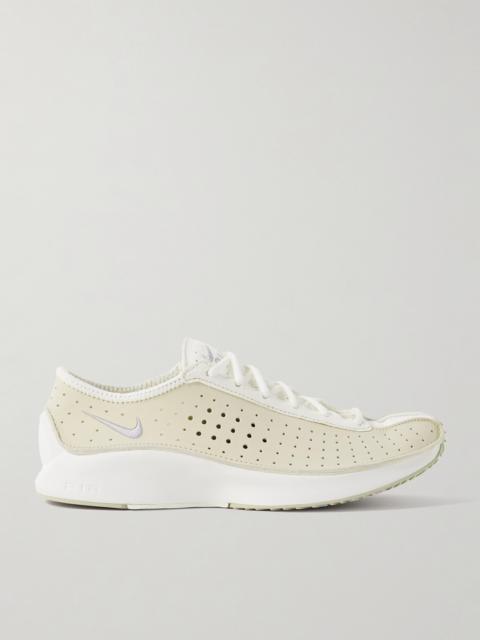 Air Superfly Perforated Leather And Suede Sneakers