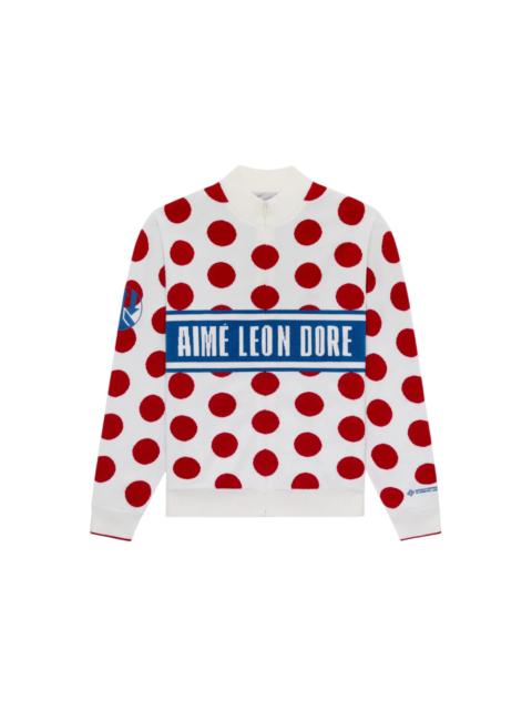 Aime Leon Dore WINDSTOPPER Polka Dot Knit Cycling GORE-TEX Jersey Cream/Blue