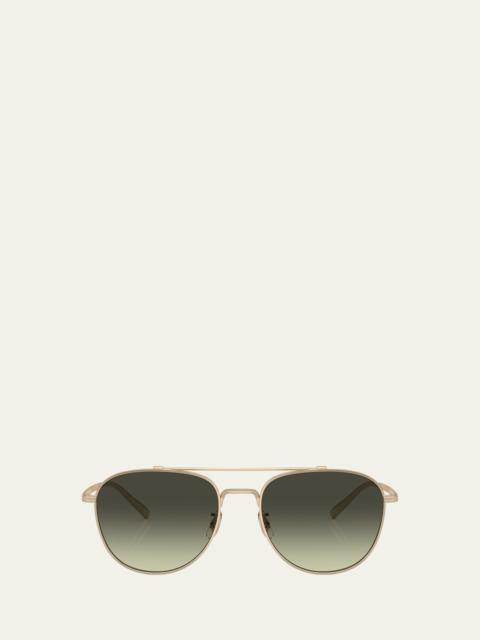 Rivetti Titanium Aviator Sunglasses