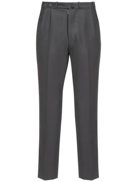 four-stitch wool-blend trousers