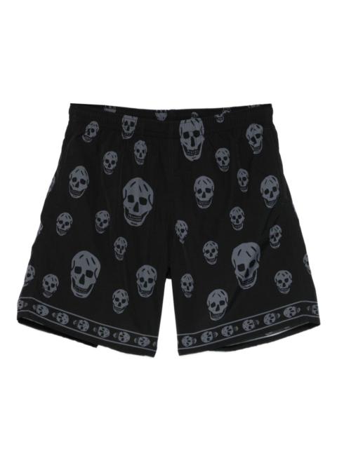 skull-print swim shorts