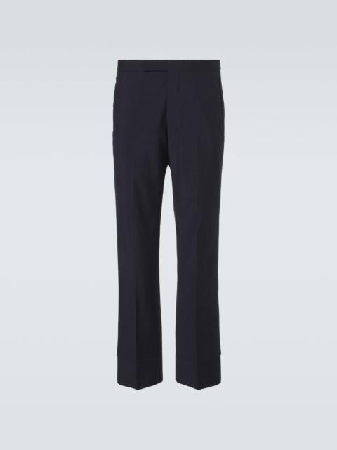 Wool and mohair straight pants