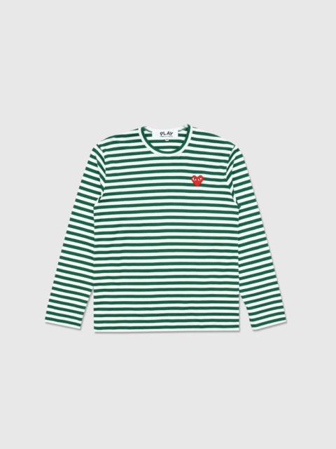 BIG RED HEART STRIPED L/S T-SHIRT