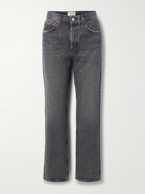 Valen mid-rise straight-leg jeans Dark gray