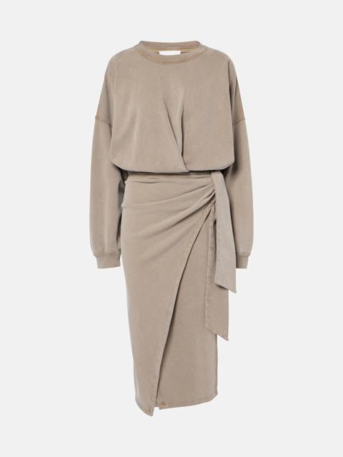 Sandrina draped cotton midi dress