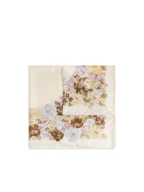 floral silk scarf