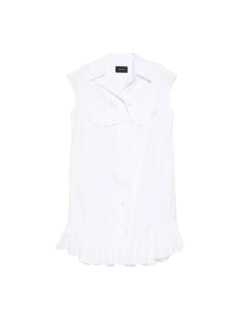 Sleeveless Ruffle Bust Detail Dress