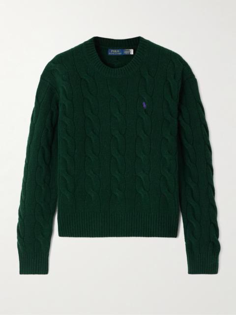 Cable-knit Wool And Cashmere-blend Sweater