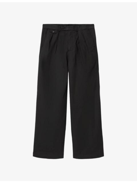 Conway Wide-Leg Cotton-Blend Trousers