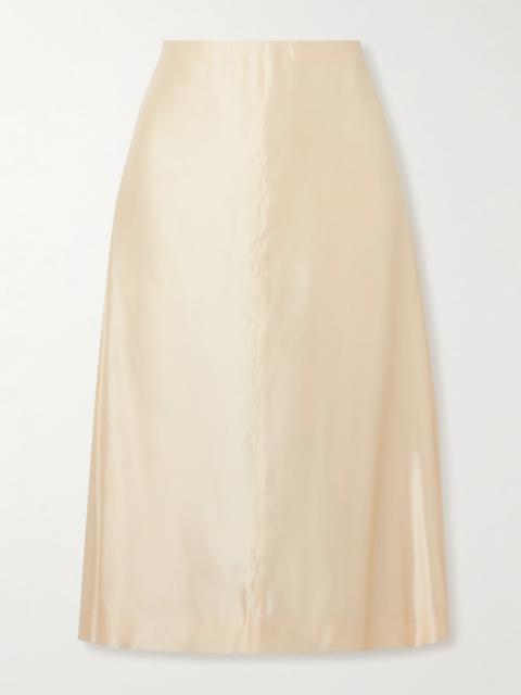 Nania Satin-twill Midi Skirt