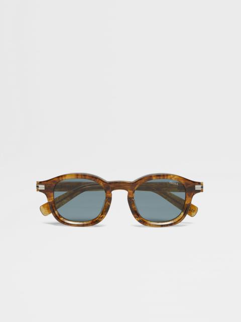 TRANSPARENT BROWN HAVANA AURORA I ACETATE SUNGLASSES
