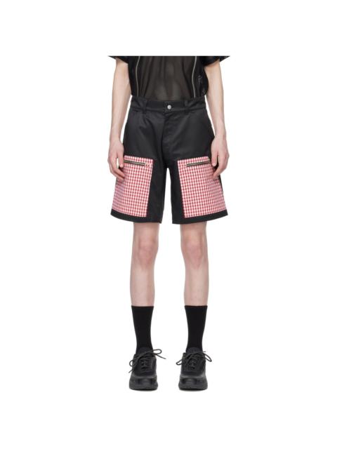 Black Gingham Shorts