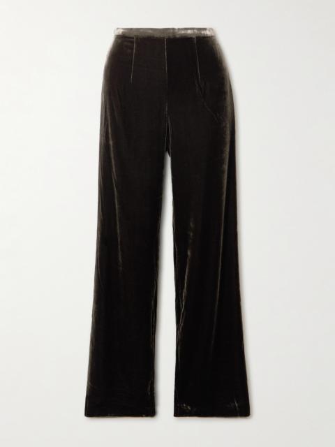 San Polo Velvet Wide-leg Pants