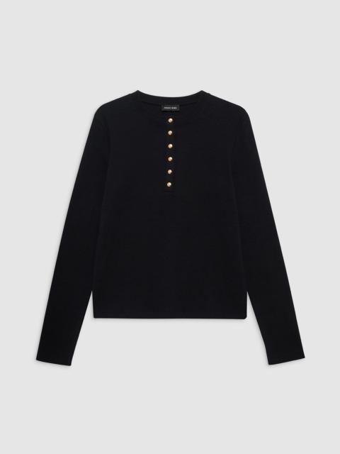 Alessia Long Sleeve Tee - Black