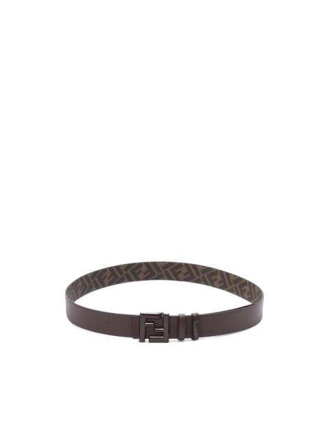 monogram-print reversible belt