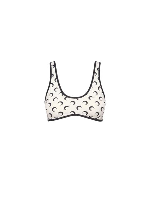 Moon printed jersey bra