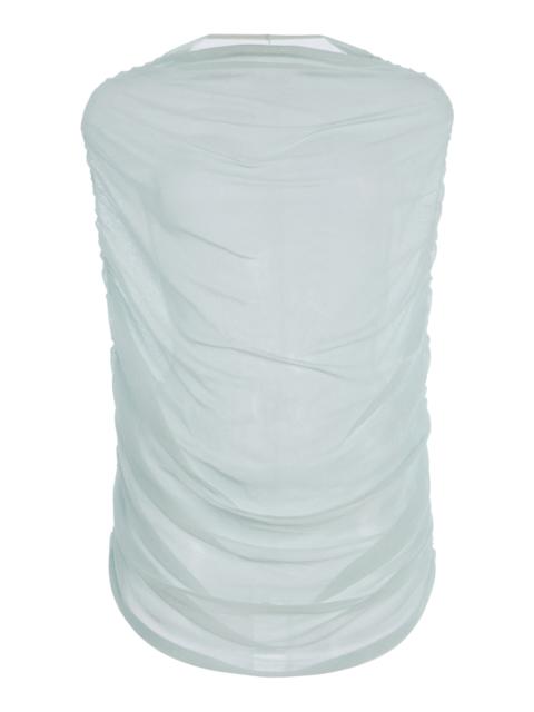 Exclusive Lyra Shirred Knit Top blue