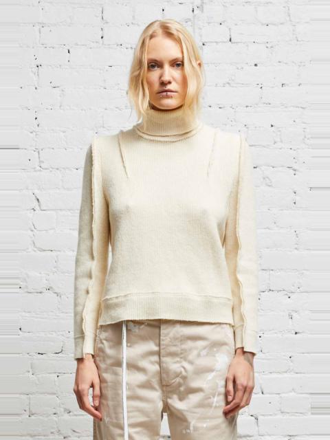 FLAT SLEEVE TURTLENECK - ECRU