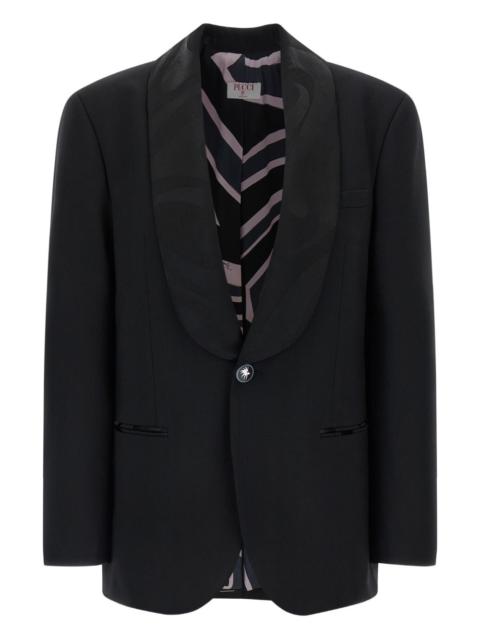 single-breasted buttoned blazer