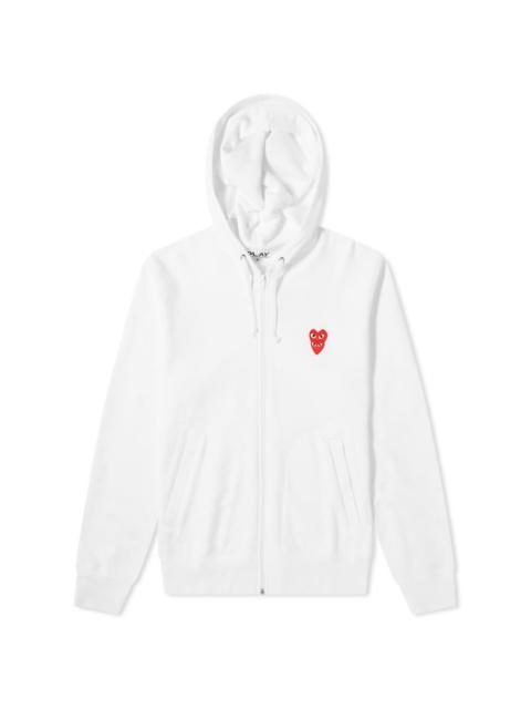 Comme des Garcons Play Overlapping Heart Zip Hoody